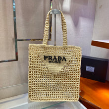 Load image into Gallery viewer, Prada Raffia Tote Bag