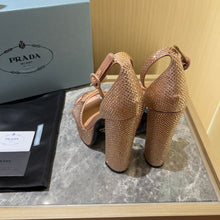 Load image into Gallery viewer, Prada Satin Platform With Crystals