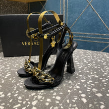 Load image into Gallery viewer, Versace Medusa Chain High Heel Sandals