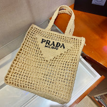 Load image into Gallery viewer, Prada Raffia Tote Bag