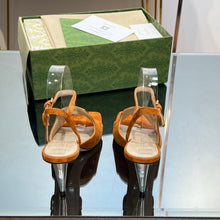 Load image into Gallery viewer, Gucci Blonde Heeled Sandal