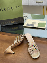 Load image into Gallery viewer, Gucci Women Slide Sandal With Crystals