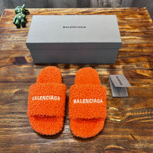 Load image into Gallery viewer, Balenciaga Furry Slide Sandals