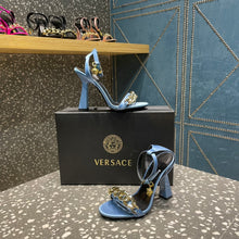 Load image into Gallery viewer, Versace Medusa Chain High Heel Sandals