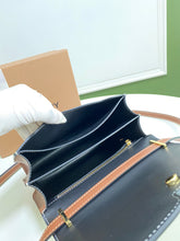 Load image into Gallery viewer, Burberry Small Tri Tone Canvas Leather TB Bag