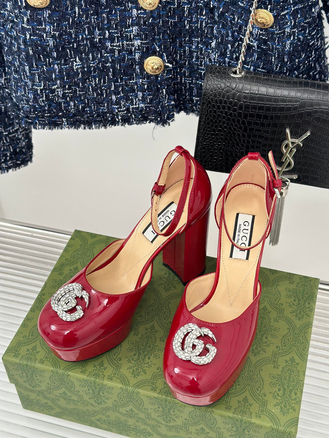 Gucci Platform Sandals With Double G