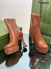 Load image into Gallery viewer, Gucci  Platform Boots With GG Studs
