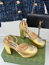 Load image into Gallery viewer, Gucci Platform Sandals With Double G
