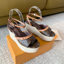 Load image into Gallery viewer, Louis Vuitton Helio&#39;s  Wedge Sandals
