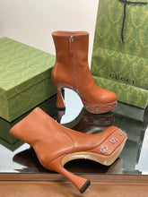Load image into Gallery viewer, Gucci  Platform Boots With GG Studs
