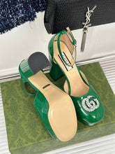 Load image into Gallery viewer, Gucci Platform Sandals With Double G
