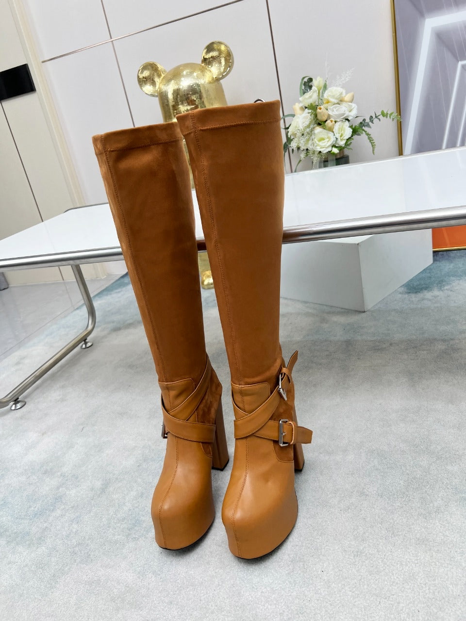 YSL Knee High Boots