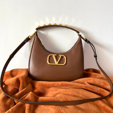 Load image into Gallery viewer, Valentino Garavani StudSign  Leather Hobo   Bag
