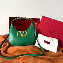 Load image into Gallery viewer, Valentino Garavani StudSign  Leather Hobo   Bag
