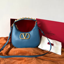 Load image into Gallery viewer, Valentino Garavani StudSign  Leather Hobo   Bag
