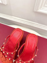 Load image into Gallery viewer, Valentino Rockstud Wedge Sandals
