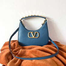 Load image into Gallery viewer, Valentino Garavani StudSign  Leather Hobo   Bag
