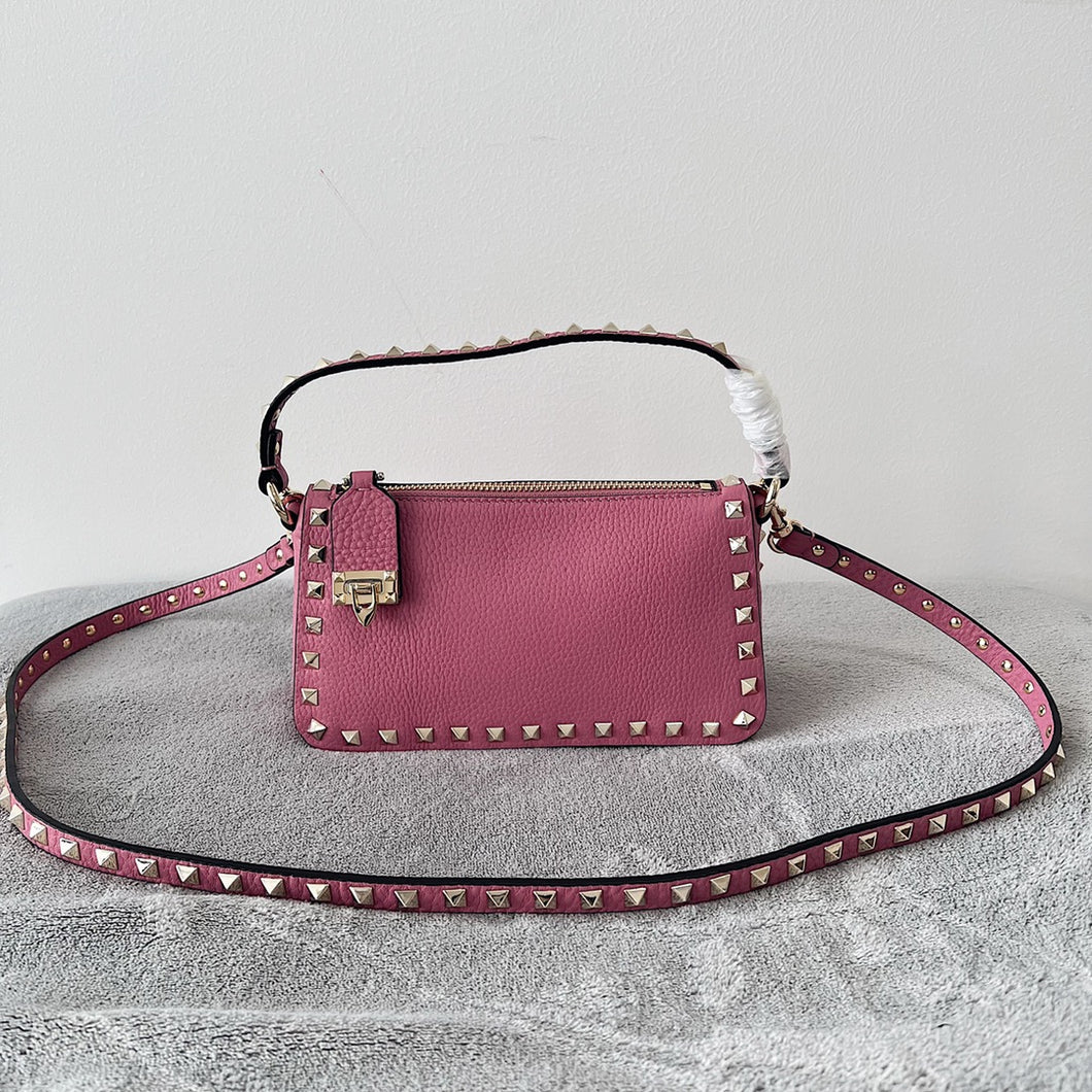 Valentino Garavani Small Rockstud  Grainy  Crossbody Bag