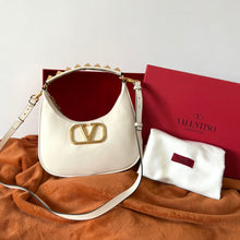 Load image into Gallery viewer, Valentino Garavani StudSign  Leather Hobo   Bag
