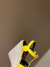 Load image into Gallery viewer, YSL TRIBUTE ESPADRILLES WEDGE IN SMOOTH LEATHER
