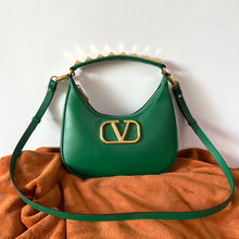 Load image into Gallery viewer, Valentino Garavani StudSign  Leather Hobo   Bag
