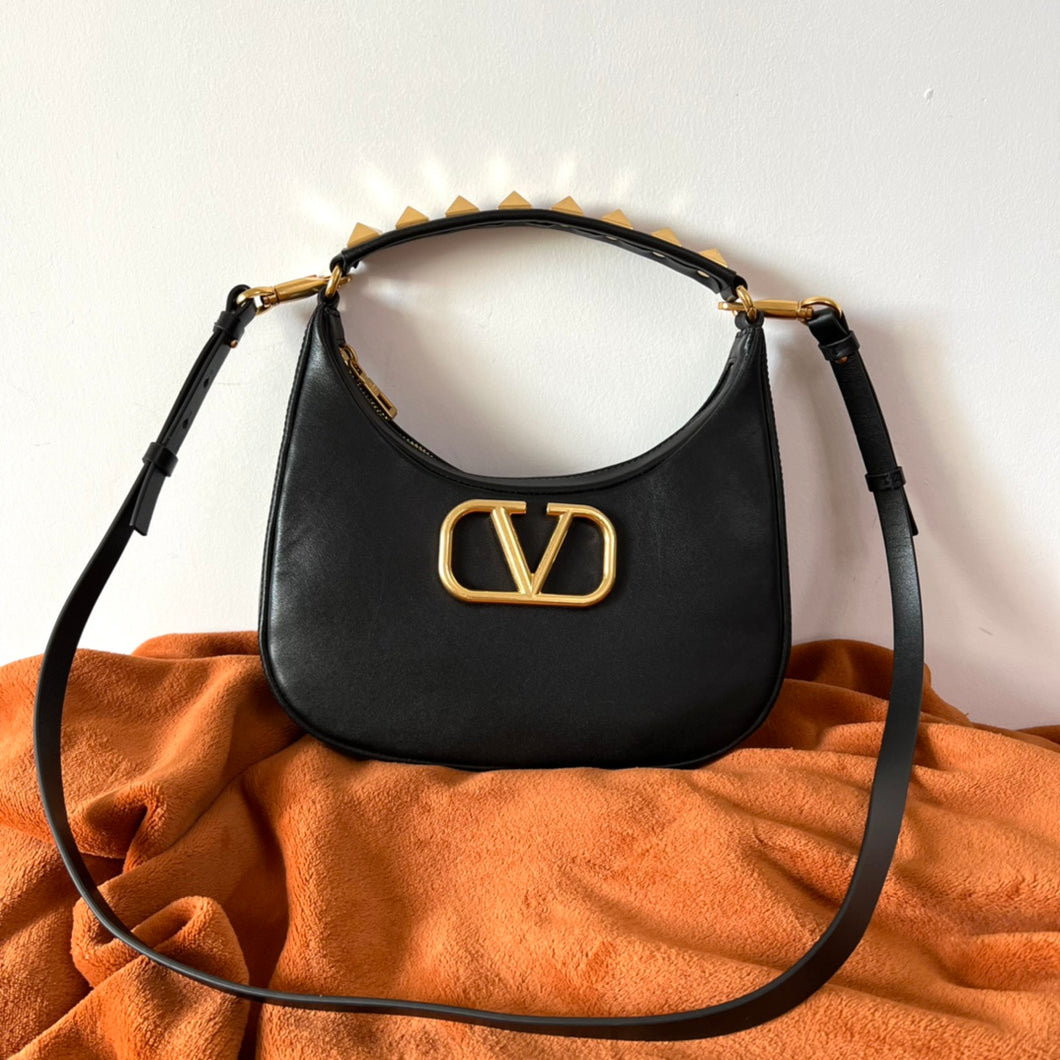 Valentino Garavani StudSign  Leather Hobo   Bag