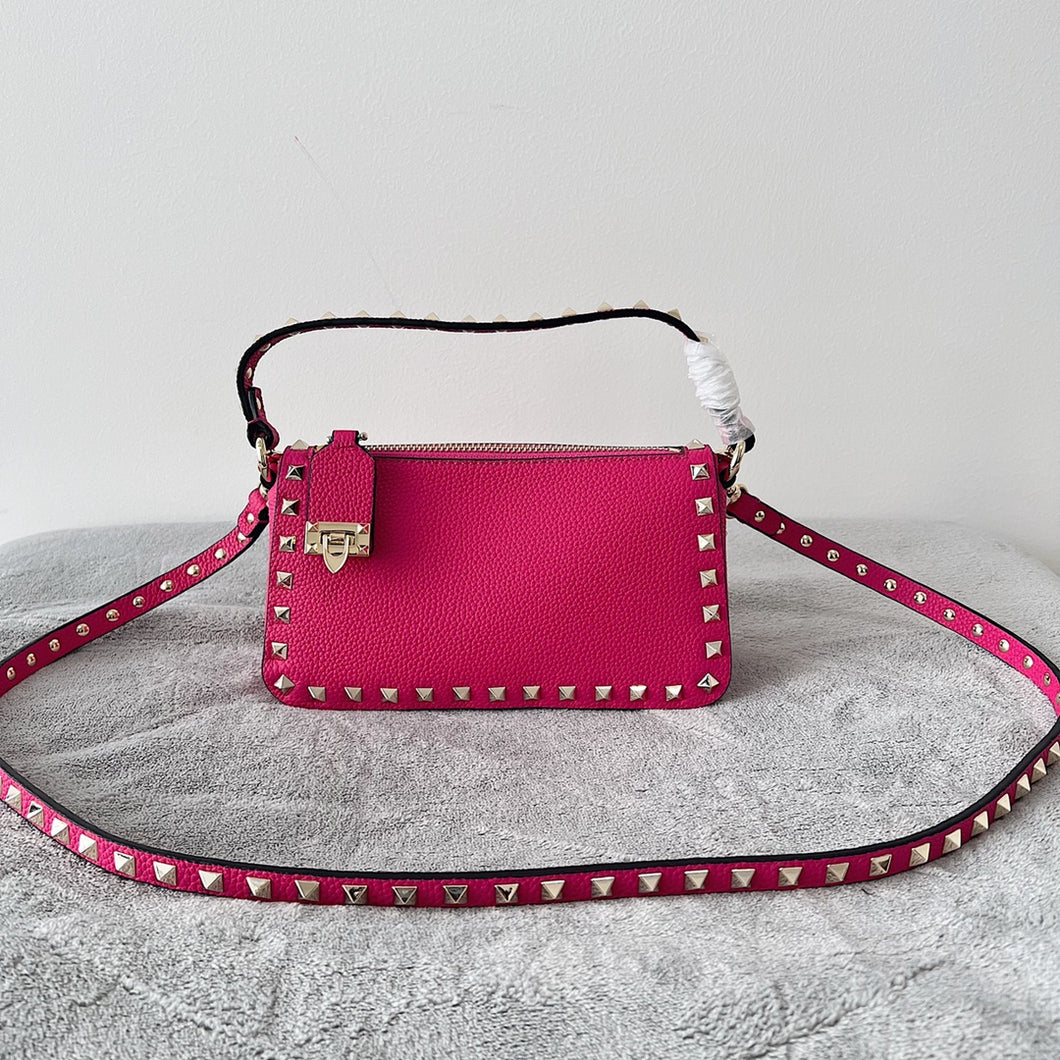 Valentino Garavani Small Rockstud  Grainy  Crossbody Bag
