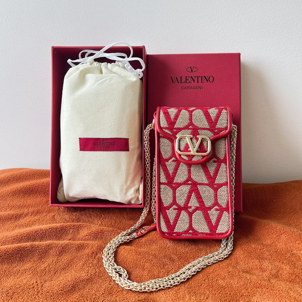 Valentino Garavani Loco Phone Case With Chain