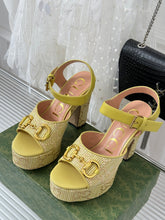 Load image into Gallery viewer, Gucci Horsebit Platform  Sandals
