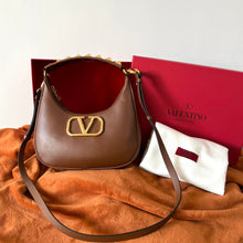 Load image into Gallery viewer, Valentino Garavani StudSign  Leather Hobo   Bag
