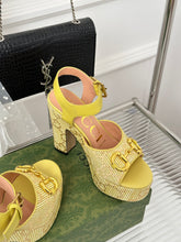 Load image into Gallery viewer, Gucci Horsebit Platform  Sandals
