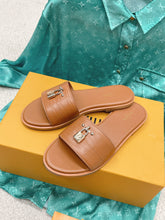Load image into Gallery viewer, Louis Vuitton Lock It  Flat Mule
