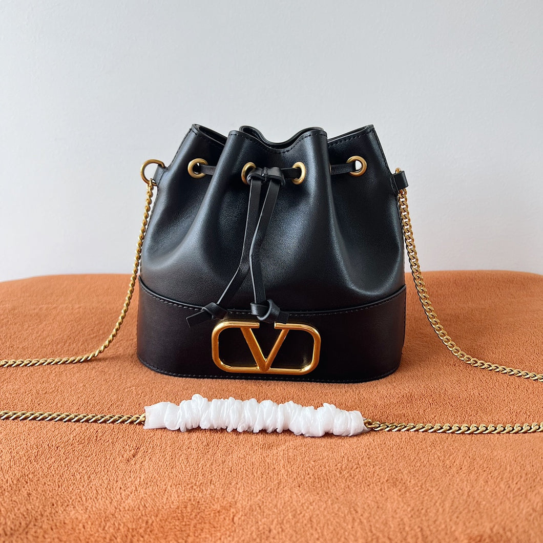 Valentino Garavani Mini Bucket Bag With Vlogo Signature Chain