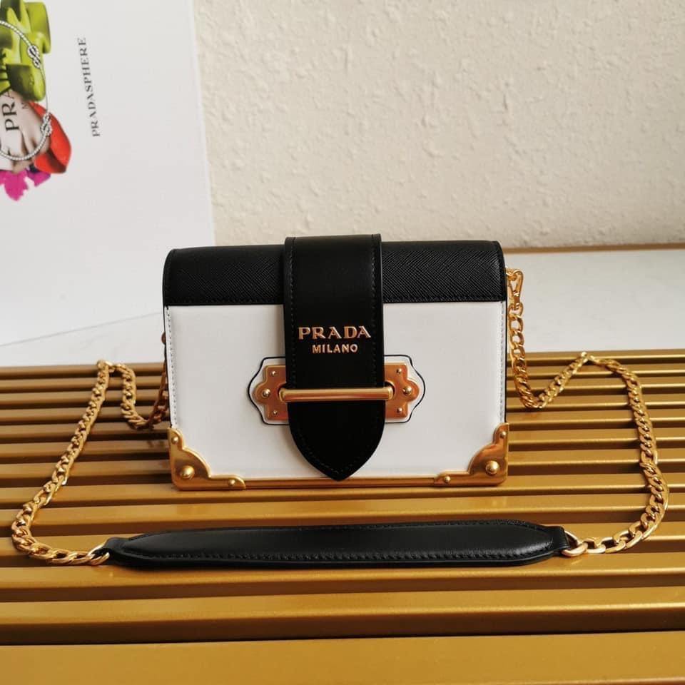 Prada Leather  Cahier Bag - LUXURY KLOZETT