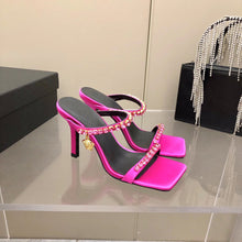 Load image into Gallery viewer, Versace Medusa Rhinestone Mules
