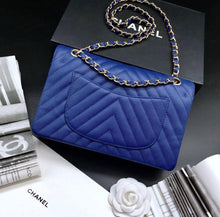 Load image into Gallery viewer, CHANEL Calfskin Chevron Quilted Double Flap - LUXURY KLOZETT
