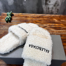 Load image into Gallery viewer, Balenciaga Furry Slide Sandals
