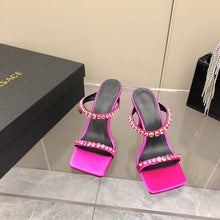 Load image into Gallery viewer, Versace Medusa Rhinestone Mules
