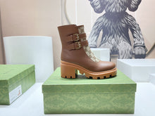 Load image into Gallery viewer, Gucci GG Ankle Boot With Buckle
