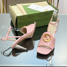 Load image into Gallery viewer, Gucci Blonde Heeled Sandal
