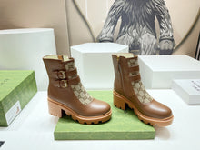Load image into Gallery viewer, Gucci GG Ankle Boot With Buckle
