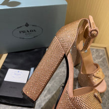 Load image into Gallery viewer, Prada Satin Platform With Crystals
