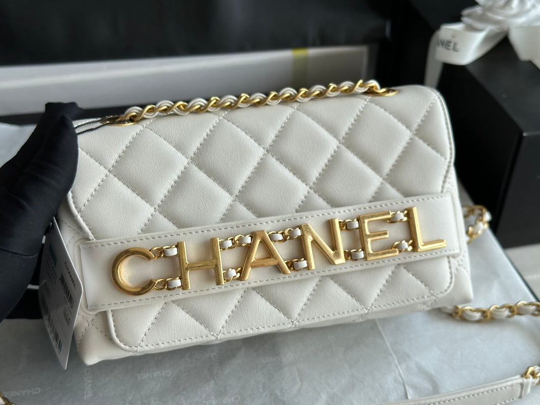 Chanel Front Logo Flap Bag