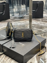 Load image into Gallery viewer, YSL Lou Mini Bag In Quilted  Grain  De Poudre Embossed Leather
