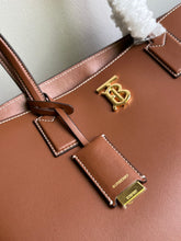 Load image into Gallery viewer, Burberry Motif Leather Medium Tote Bag
