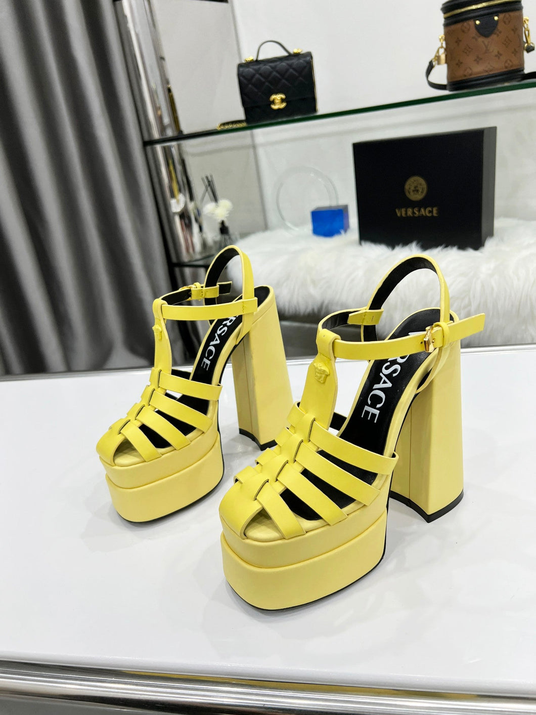 Versace La Medusa Platform Sandals