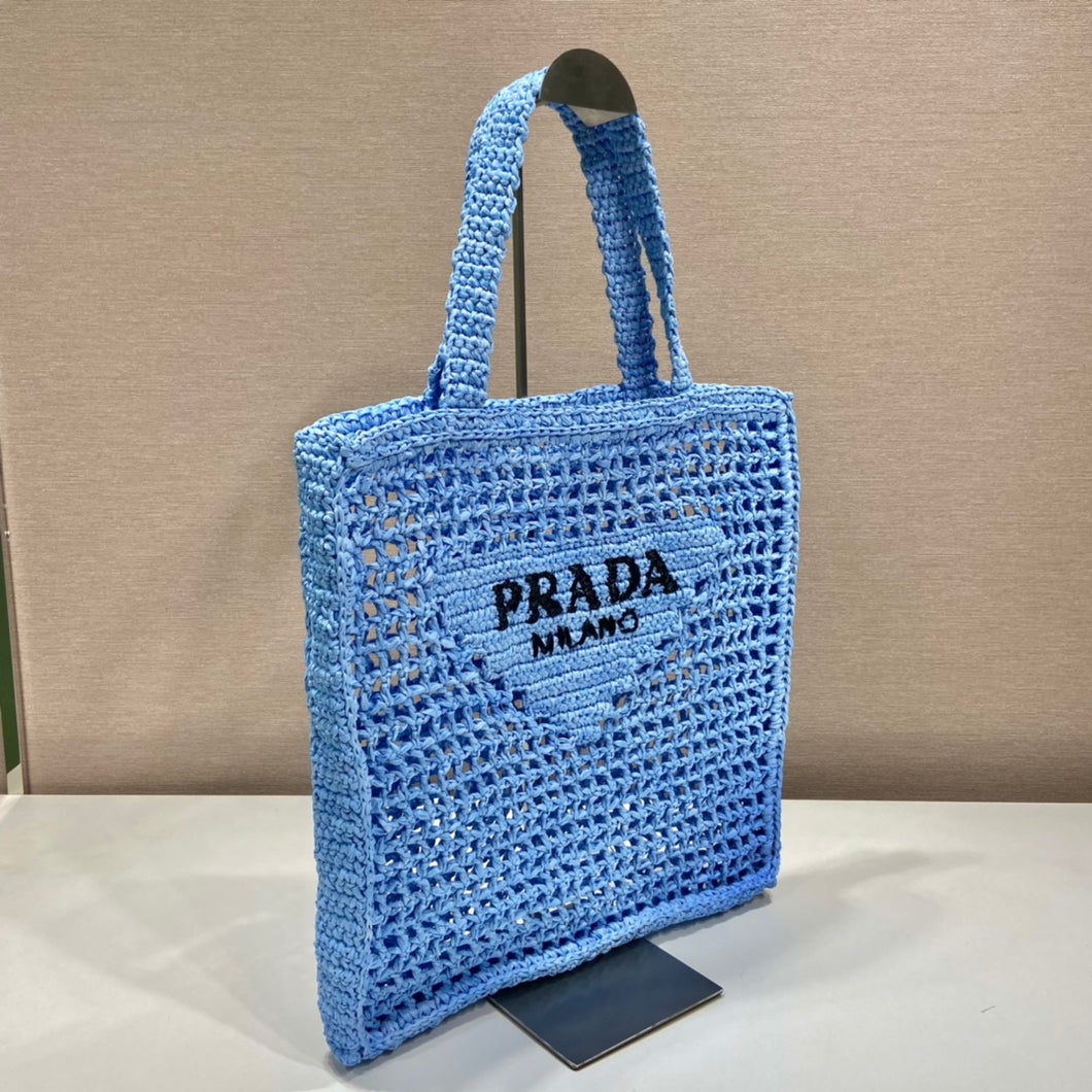 Prada Raffia Tote Bag