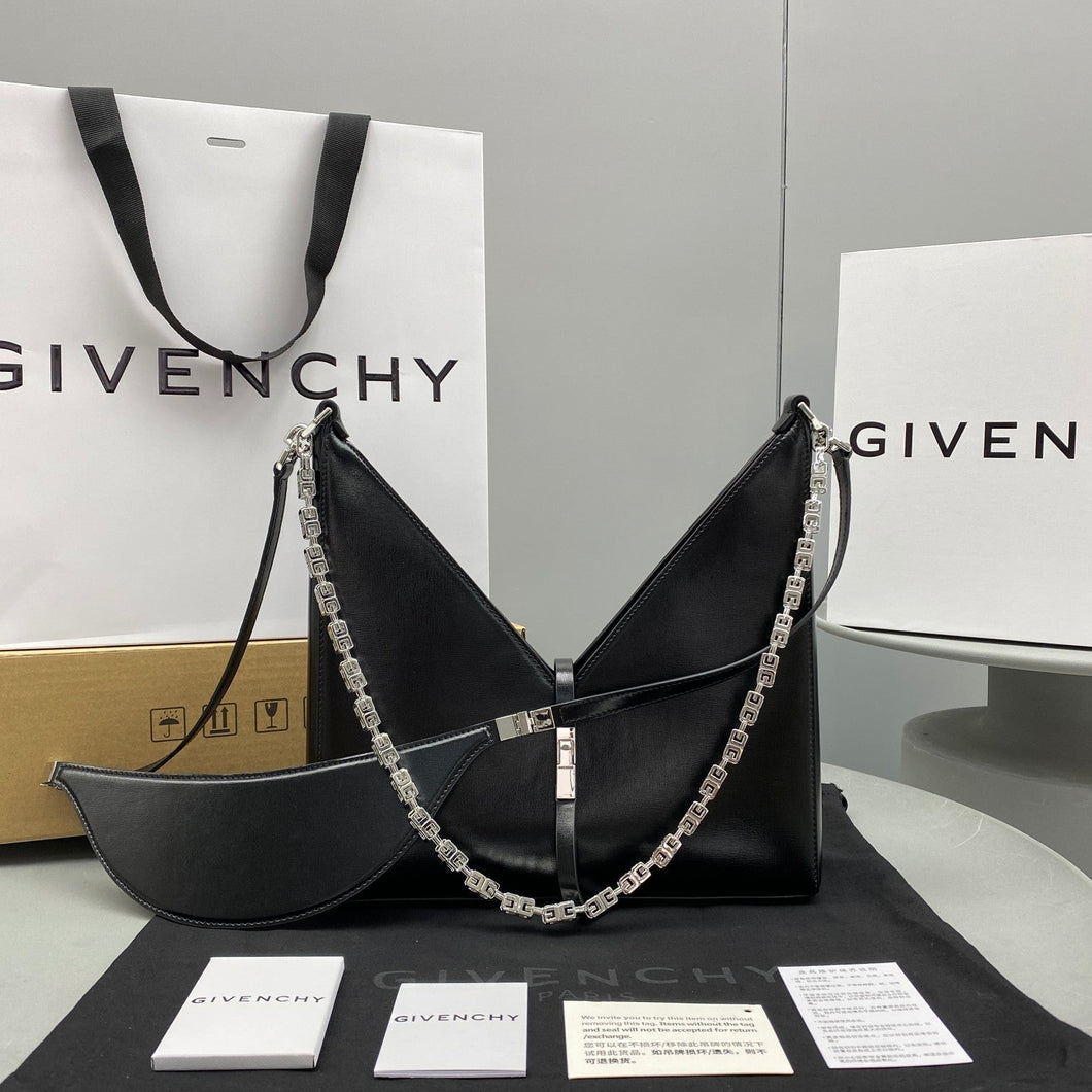 Givenhy Small Cut Out Bag In Box Leather With Chain