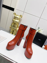 Load image into Gallery viewer, YSL  Cherry Buckle Platform Boots
