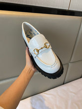 Load image into Gallery viewer, Gucci Women  Lug Sole Horsebit Loafer
